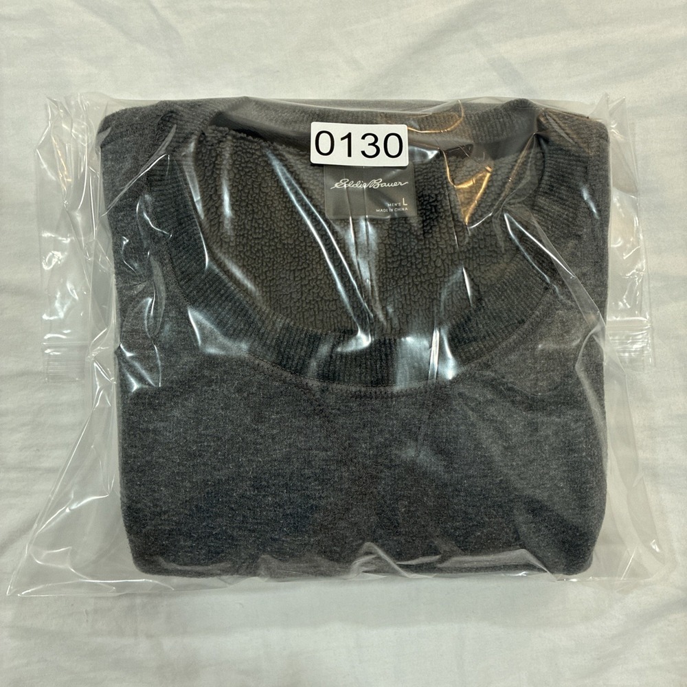Eddie Bauer Sweatshirt Mens Large Gray Soft Fleece Crewneck Pullover Casual - Picture 10 of 10
